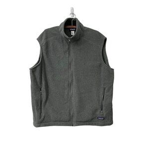 Patagonia Mens Synchilla Gray Sleeveless Full Zip Fleece Vest Size 2XLarge